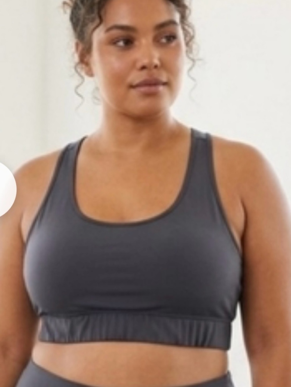 Zenana Outfitters Charcoal Racerback Sports Bra